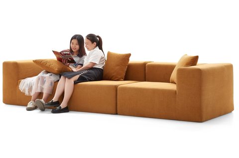 Aurora Black Bull Low-Back Compress Sofa (K-15) — product photo 2